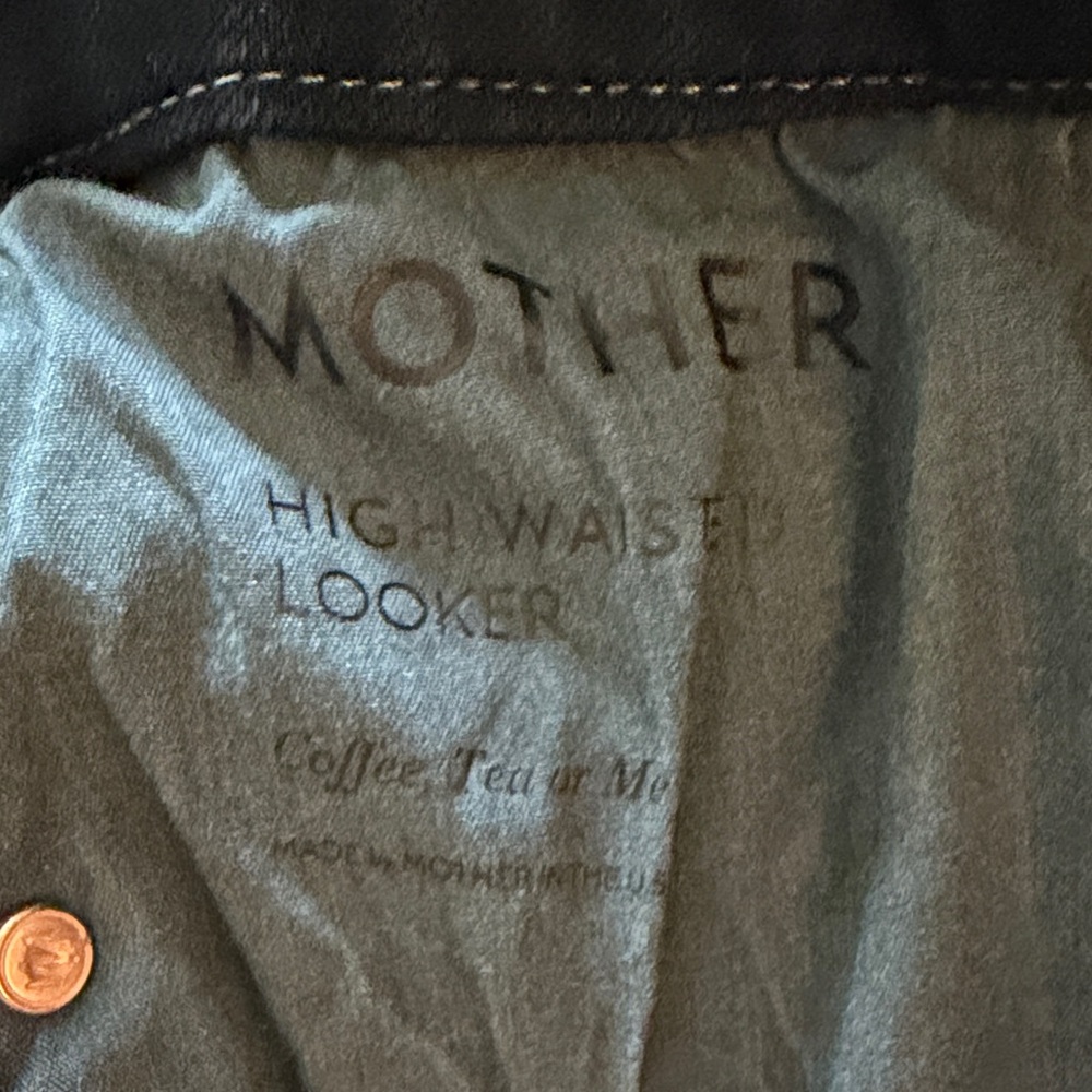 MOTHER High Waisted Looker Jeans - Classic Blue